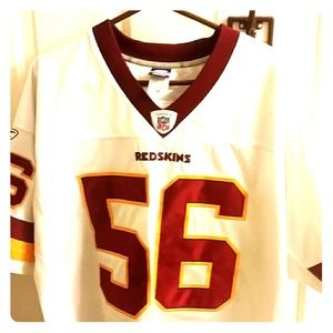 Nfl lavar arrington authentic home white game jers